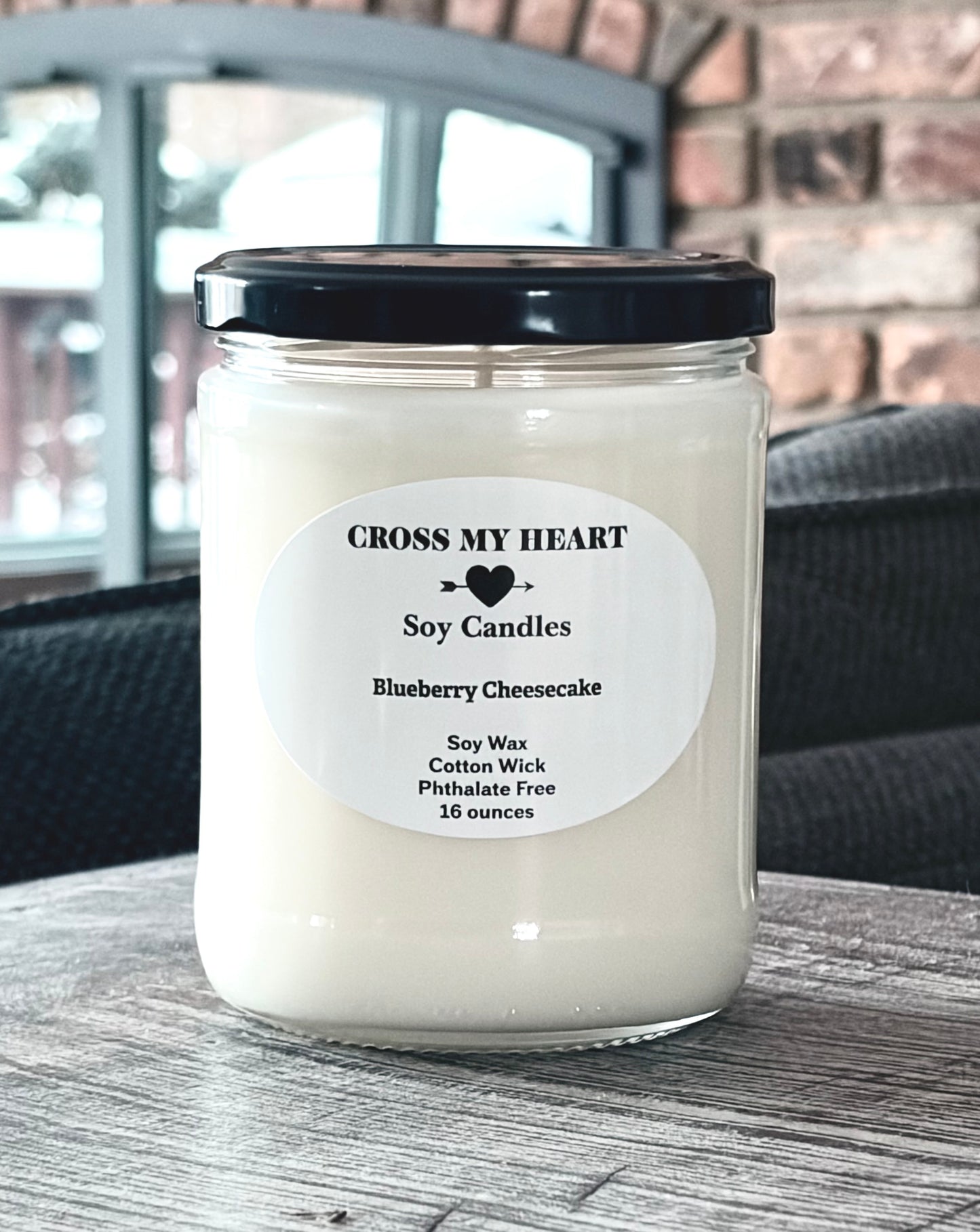 Blueberry Cheesecake Soy Candle- 16 ounces