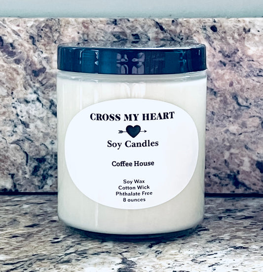 Coffee House Soy Candle- 8 ounces
