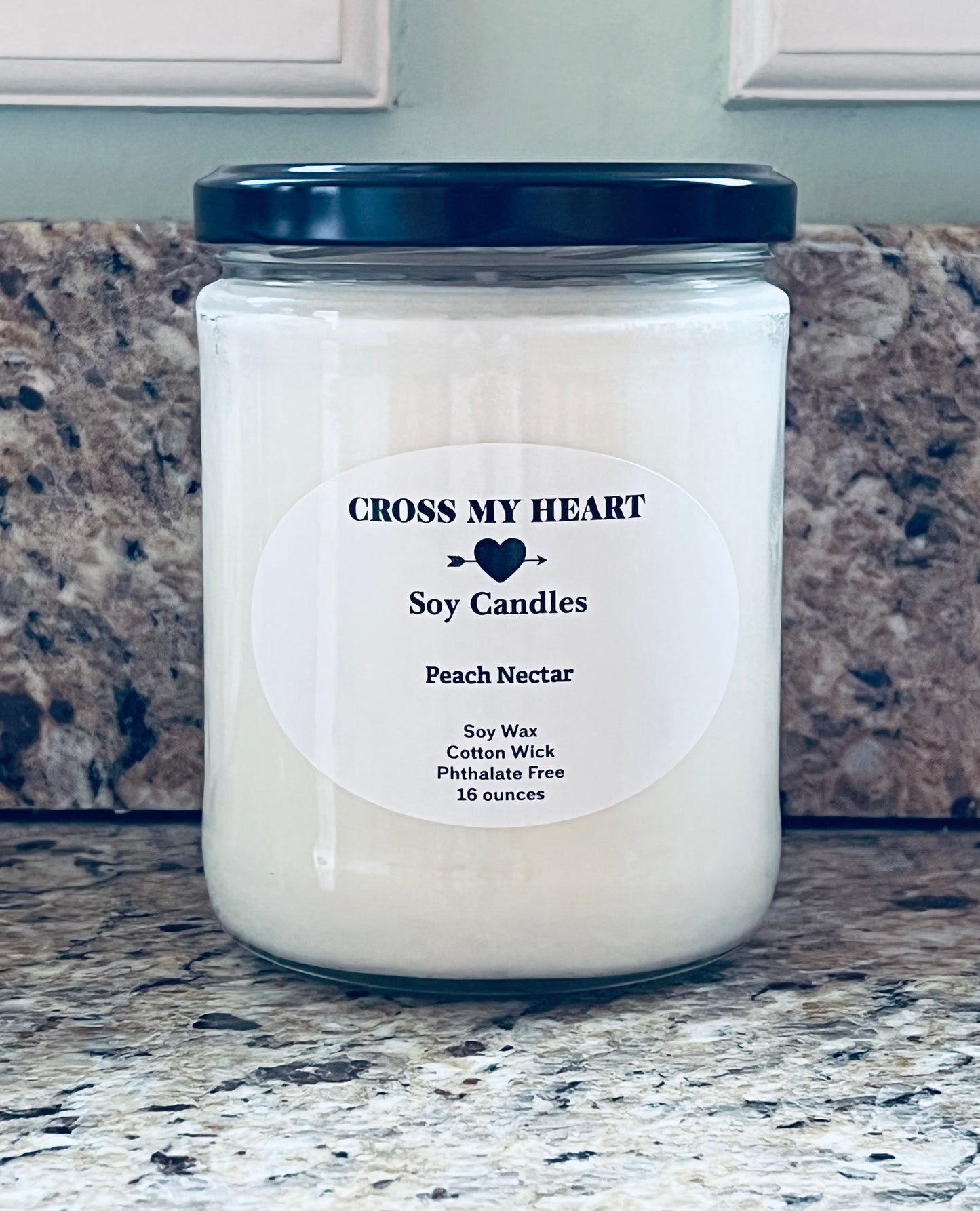 Peach Nectar Soy Candle- 16 ounce