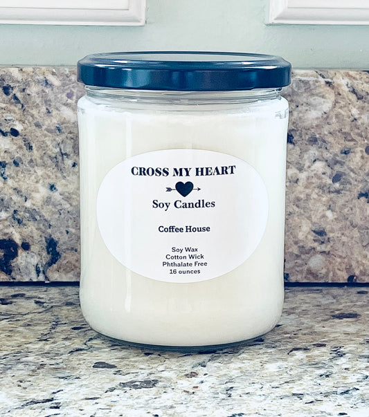 Coffee House Soy Candle- 16 ounces