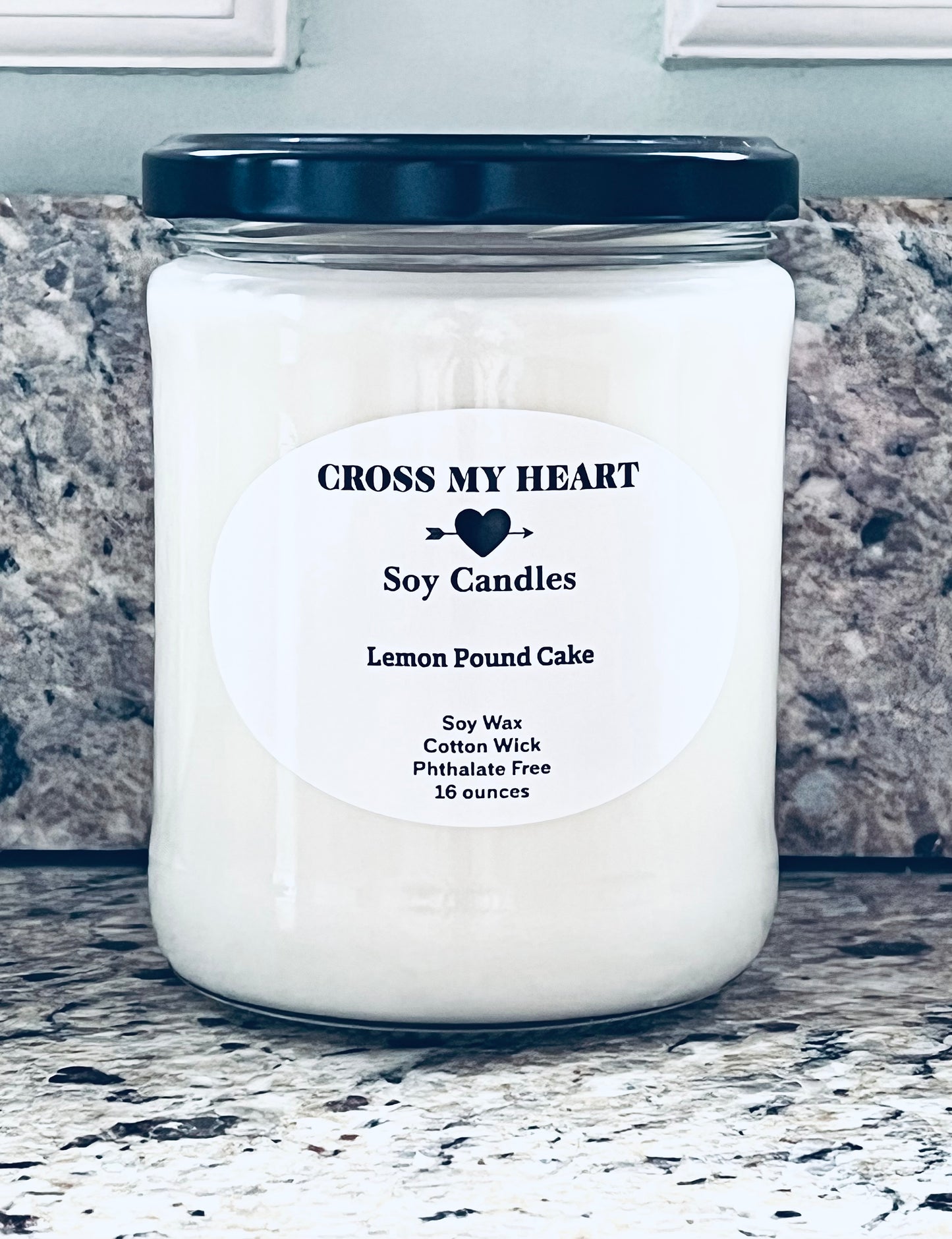 Lemon Pound Cake Soy Candle- 16 ounces