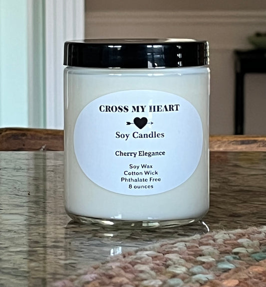 Cherry Elegance Soy Candle- 8 ounces