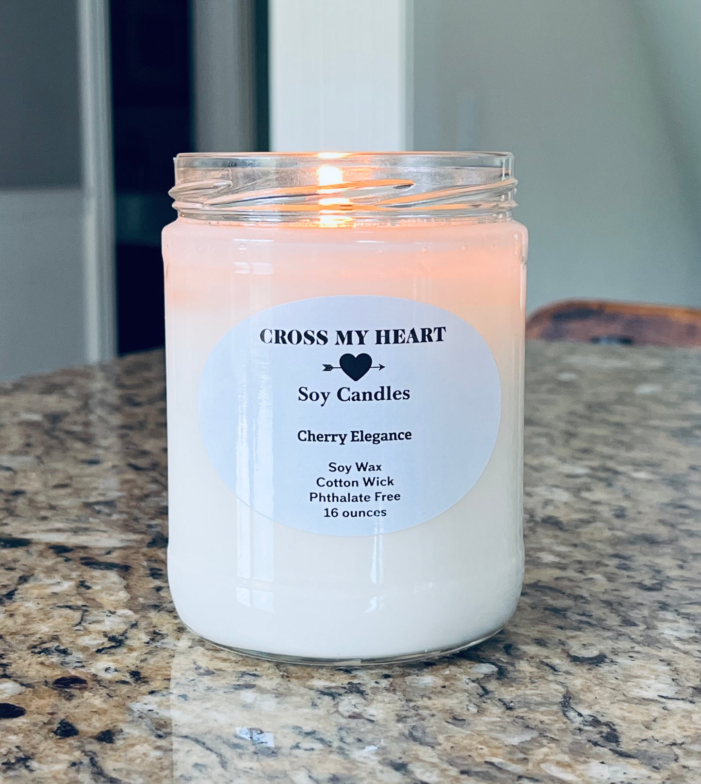 Cherry Elegance Soy Candle- 16 ounces