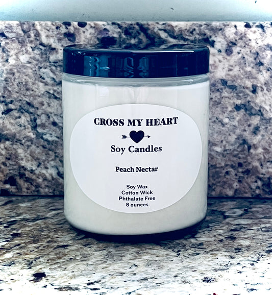 Peach Nectar Soy Candle- 8 ounces