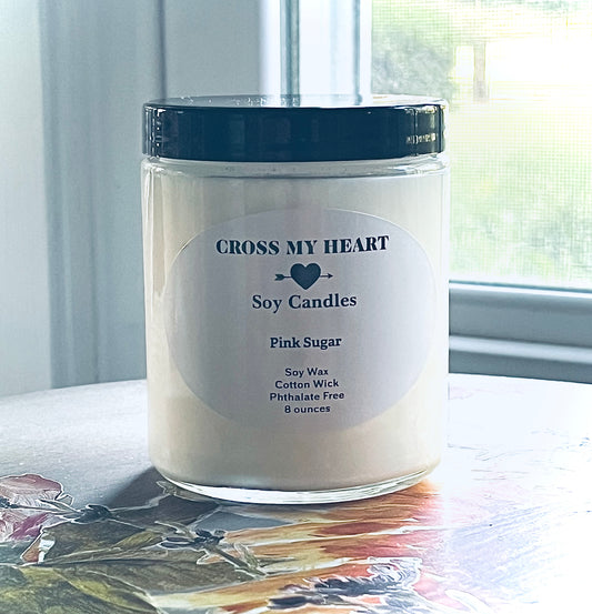 Pink Sugar Soy Candle- 8 ounces