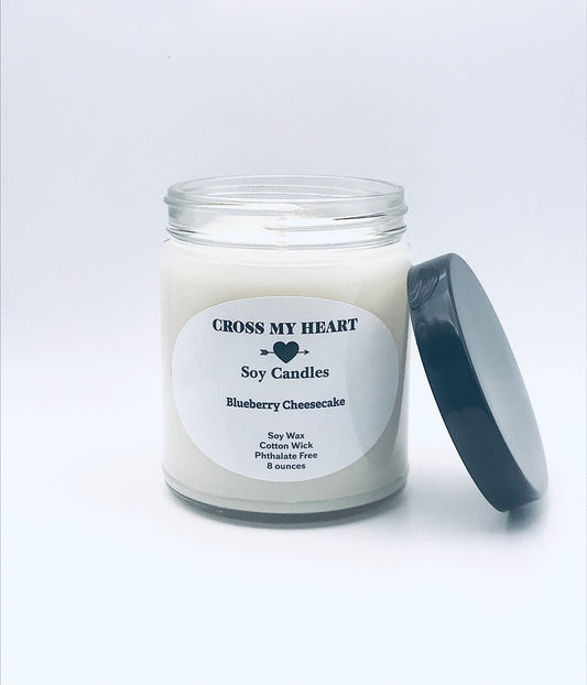 Blueberry Cheesecake Soy Candle- 8 ounce