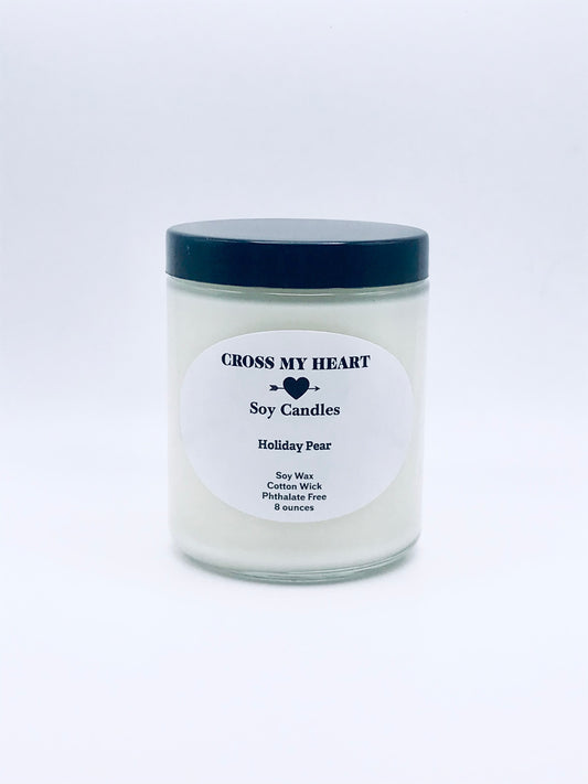 Holiday Pear Soy Candle- 8 ounce